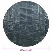 Pellicola Galleggiante Solare PE per Piscina 417 cm Nero e Blu 92976