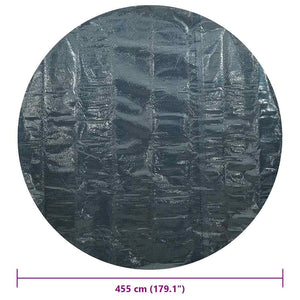 Pellicola Galleggiante Solare PE per Piscina 455 cm Nero e Blu 92977