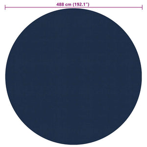 Pellicola Galleggiante Solare PE per Piscina 488 cm Nero e Blu 92978