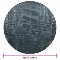 Pellicola Galleggiante Solare PE per Piscina 488 cm Nero e Blu 92978