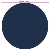 Pellicola Galleggiante Solare PE per Piscina 527 cm Nero e Blu 92979