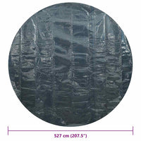 Pellicola Galleggiante Solare PE per Piscina 527 cm Nero e Blu 92979