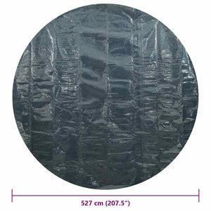 Pellicola Galleggiante Solare PE per Piscina 527 cm Nero e Blu 92979