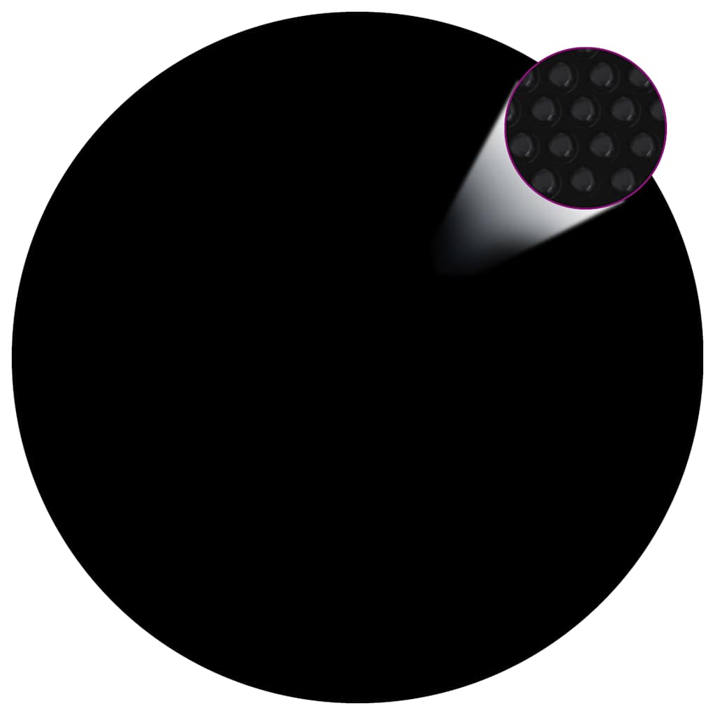 Pellicola Galleggiante Solare PE per Piscina 549 cm Nero e Blu 92980