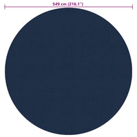 Pellicola Galleggiante Solare PE per Piscina 549 cm Nero e Blu 92980