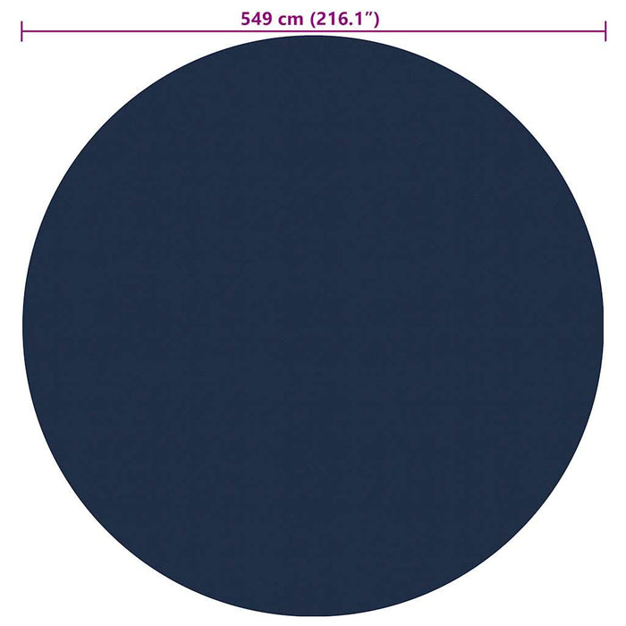 Pellicola Galleggiante Solare PE per Piscina 549 cm Nero e Blu 92980
