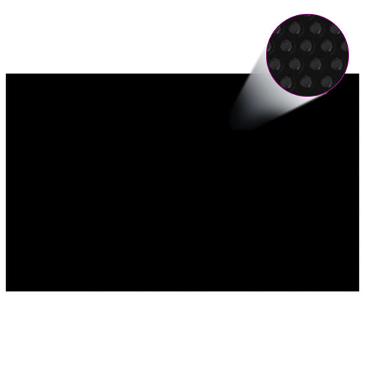 Pellicola Galleggiante Solare PE Piscina 260x160 cm Nero e Blu 92981