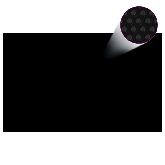 Pellicola Galleggiante Solare PE Piscina 260x160 cm Nero e Blu 92981