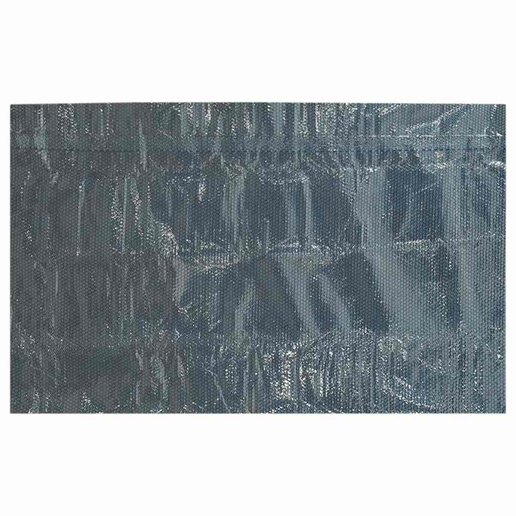Pellicola Galleggiante Solare PE Piscina 400x200 cm Nero e Blu 92986