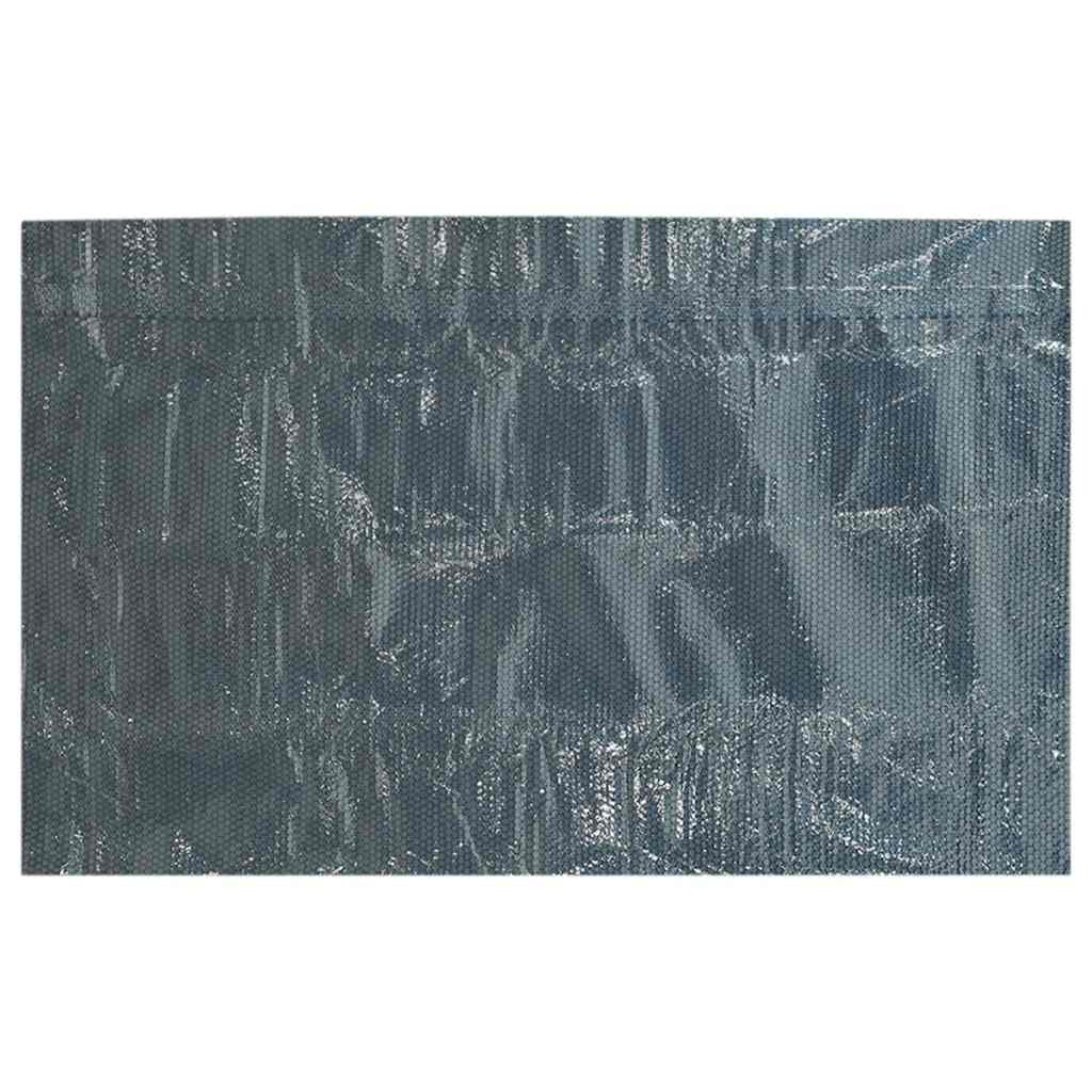 Pellicola Galleggiante Solare PE Piscina 600x300 cm Nero e Blu