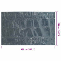 Pellicola Galleggiante Solare PE Piscina 488x244 cm Nero e Blu 92988