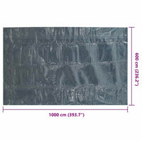 Pellicola Galleggiante Solare PE Piscina 1000x600 cm Nero e Blu 92993