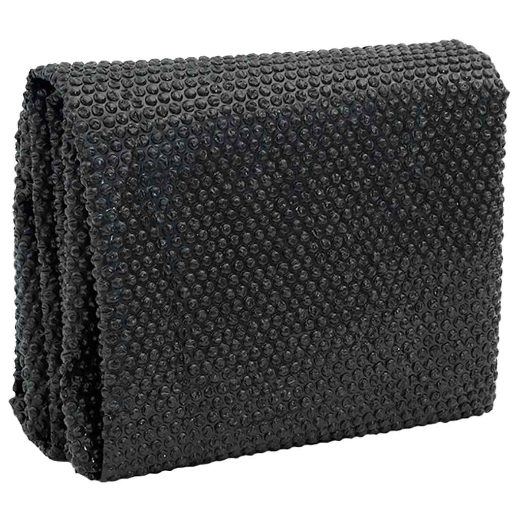 Pellicola Galleggiante Solare PE Piscina 1200x600 cm Nero e Blu