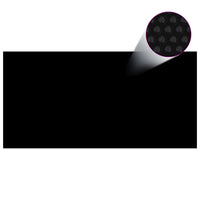 Pellicola Galleggiante Solare PE Piscina 1200x600 cm Nero e Blu 92994