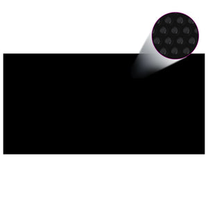 Pellicola Galleggiante Solare PE Piscina 1200x600 cm Nero e Blu 92994