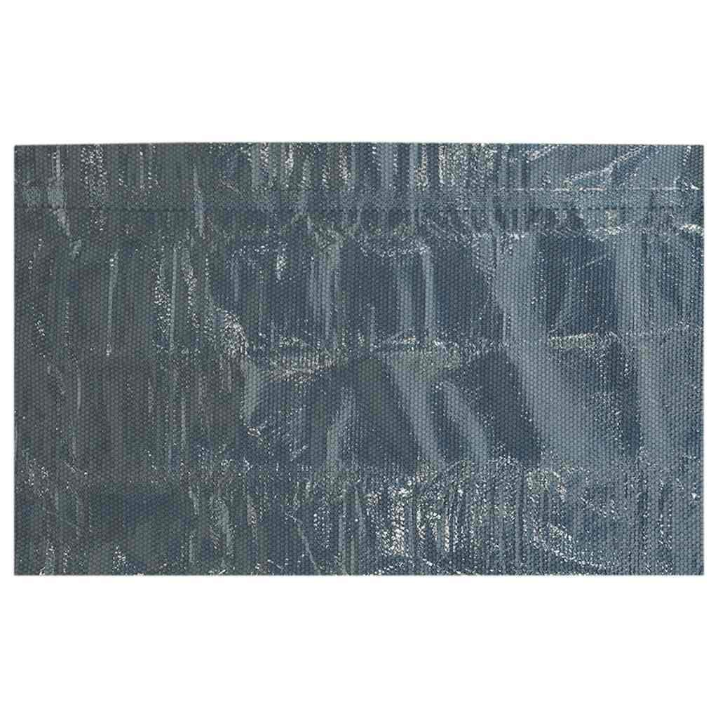 Pellicola Galleggiante Solare PE Piscina 1200x600 cm Nero e Blu