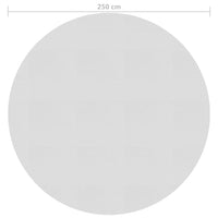 Pellicola Galleggiante Solare PE Piscina 250 cm Grigia 92996