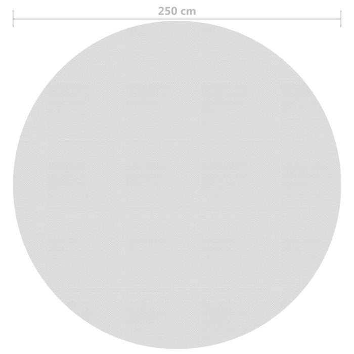 Pellicola Galleggiante Solare PE Piscina 250 cm Grigia 92996