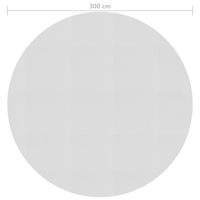 Pellicola Galleggiante Solare PE Piscina 300 cm Grigia 92997