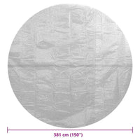 Pellicola Galleggiante Solare PE Piscina 381 cm Grigia 92999