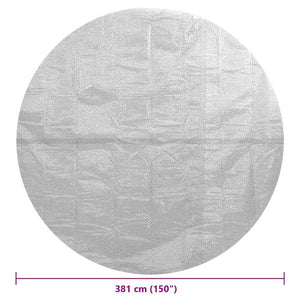 Pellicola Galleggiante Solare PE Piscina 381 cm Grigia 92999