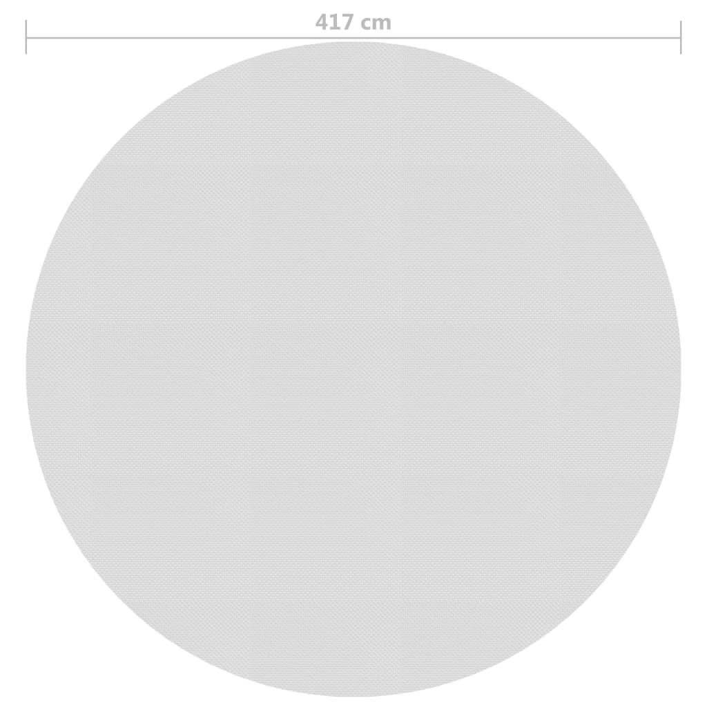 Pellicola Galleggiante Solare PE Piscina 417 cm Grigia 93000