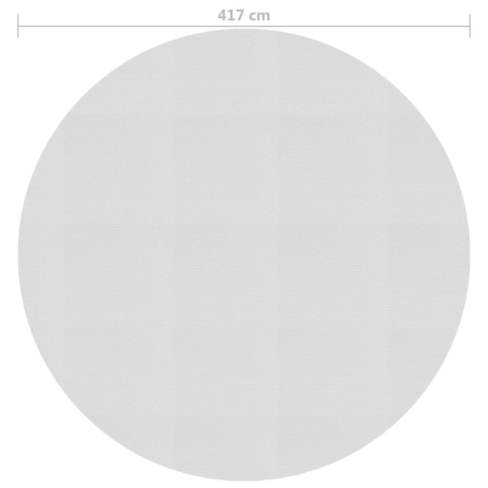 Pellicola Galleggiante Solare PE Piscina 417 cm Grigia 93000