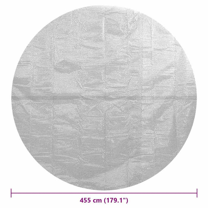 Pellicola Galleggiante Solare PE Piscina 455 cm Grigia 93001