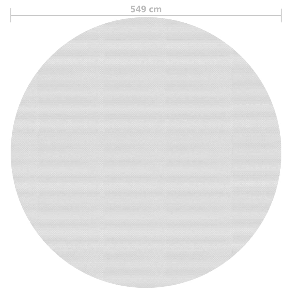 Pellicola Galleggiante Solare PE Piscina 549 cm Grigia 93004