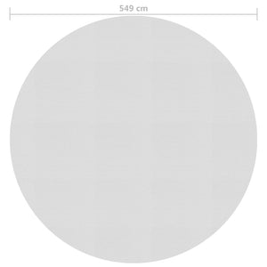 Pellicola Galleggiante Solare PE Piscina 549 cm Grigia 93004
