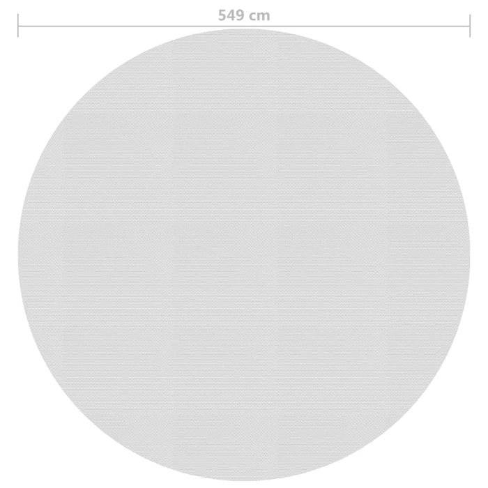 Pellicola Galleggiante Solare PE Piscina 549 cm Grigia 93004