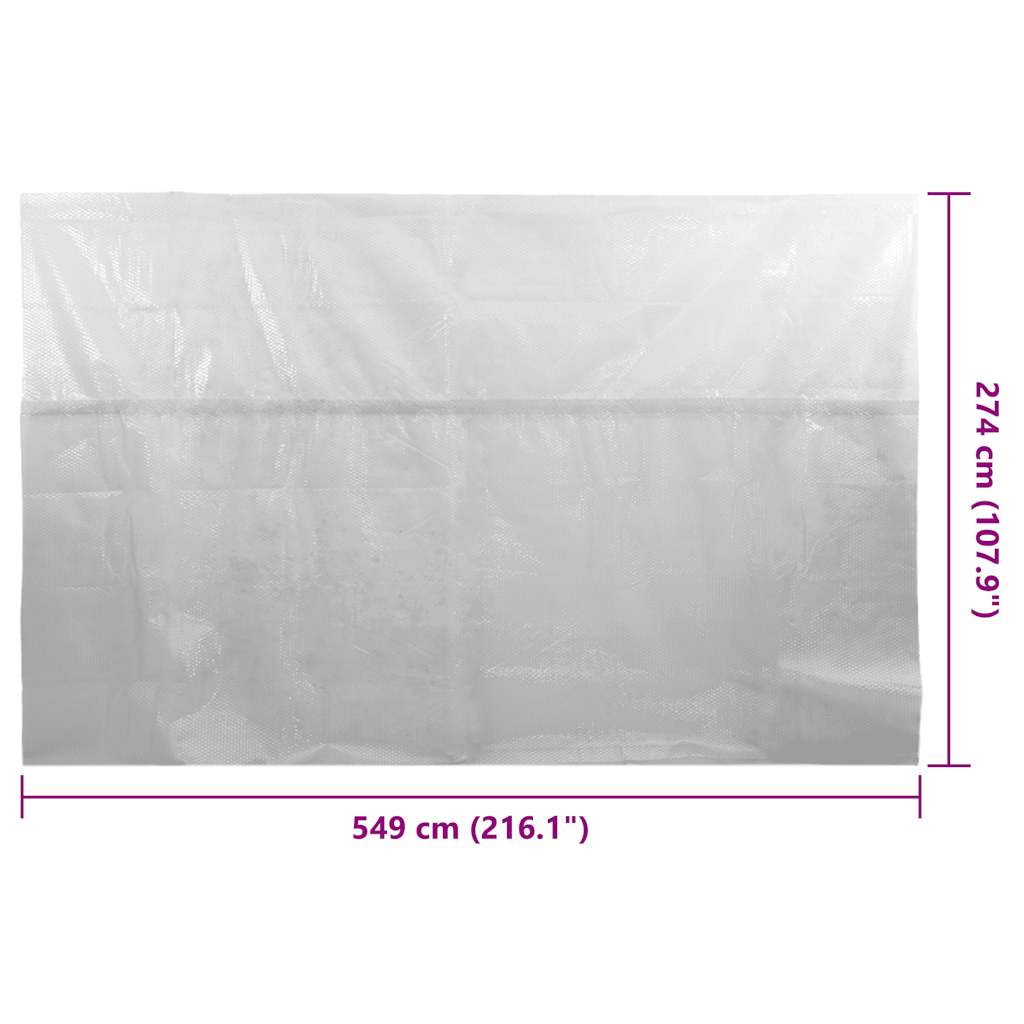 Pellicola Galleggiante Solare PE Piscina 549x274 cm Grigia 93008