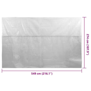 Pellicola Galleggiante Solare PE Piscina 549x274 cm Grigia 93008