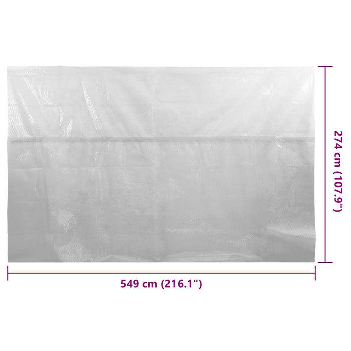 Pellicola Galleggiante Solare PE Piscina 549x274 cm Grigia 93008