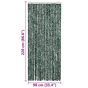 Zanzariera Verde e Bianco 90x220 cm Ciniglia 325446