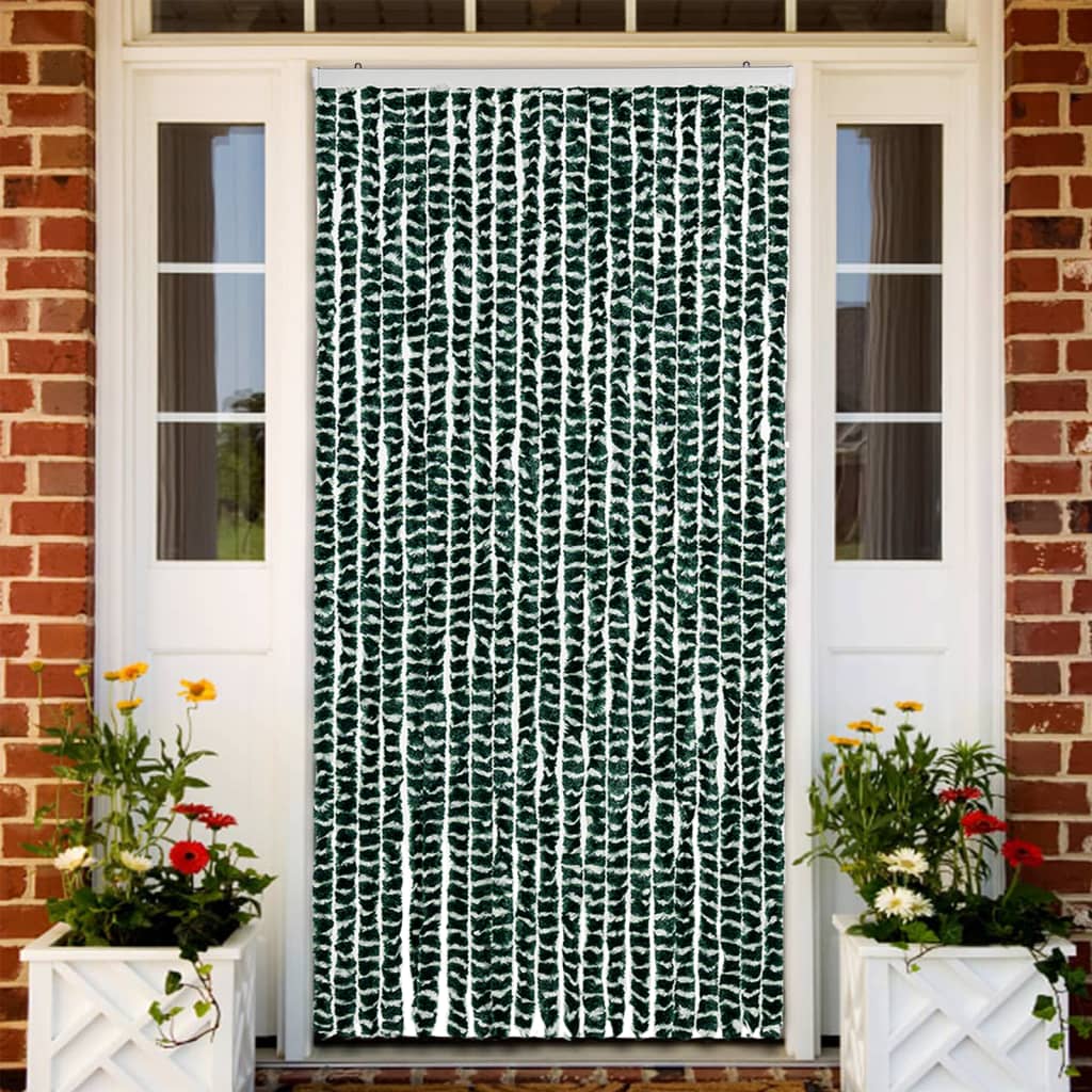 Zanzariera Verde e Bianco 90x220 cm Ciniglia 325446