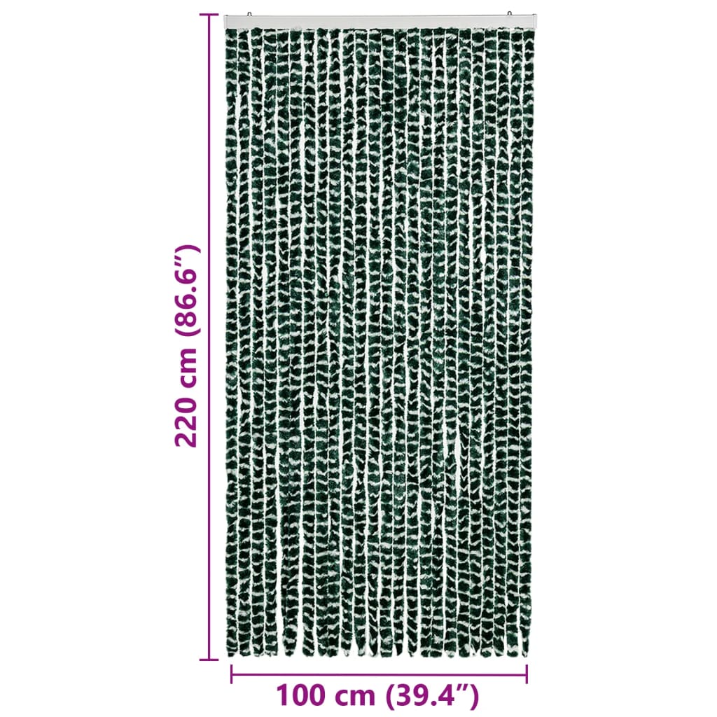 Zanzariera Verde e Bianco 100x220 cm Ciniglia 325447
