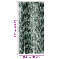 Zanzariera Verde e Bianco 100x220 cm Ciniglia 325447