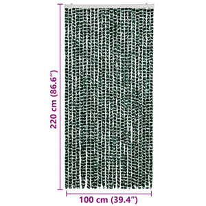 Zanzariera Verde e Bianco 100x220 cm Ciniglia 325447