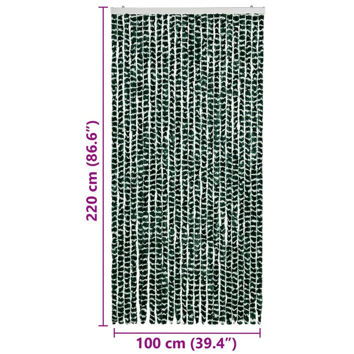 Zanzariera Verde e Bianco 100x220 cm Ciniglia 325447