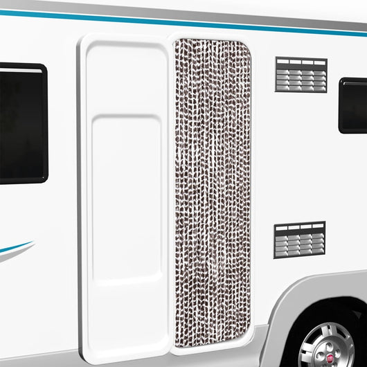 Zanzariera Marrone e Bianco 56x185 cm Ciniglia 325451