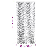 Zanzariera Grigio Chiaro e Grigio Scuro 90x220 cm Ciniglia 325455