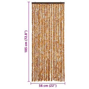 Zanzariera Ocra e Bianco 56x185 cm Ciniglia 325457