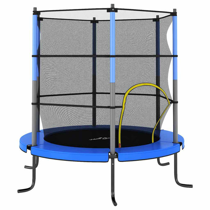 Set Trampolino con Rete di Sicurezza Rotondo 140x160 cm Blue cod mxl 68573