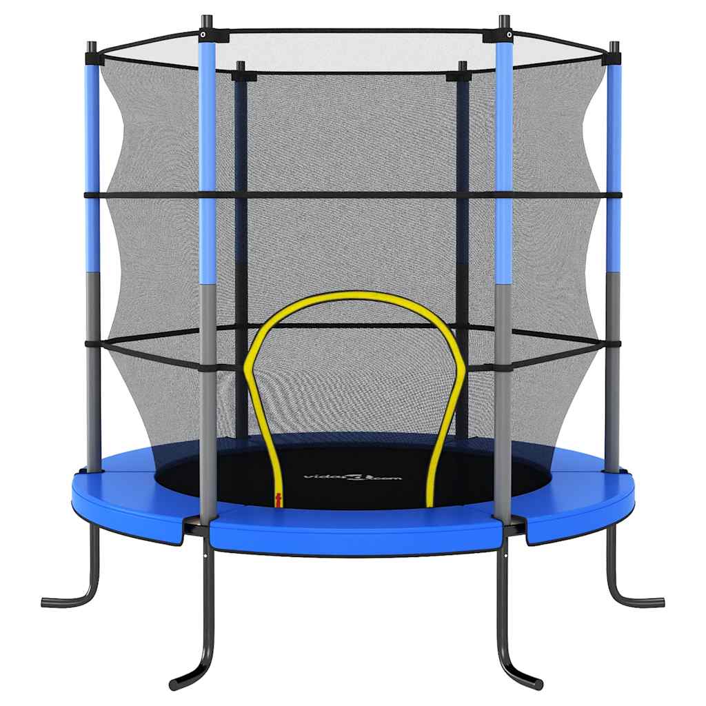 Set Trampolino con Rete di Sicurezza Rotondo 140x160 cm Blue cod mxl 68573