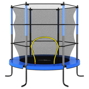 Set Trampolino con Rete di Sicurezza Rotondo 140x160 cm Blue cod mxl 68573
