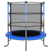 Set Trampolino con Rete di Sicurezza Rotondo 140x160 cm Blue cod mxl 68573