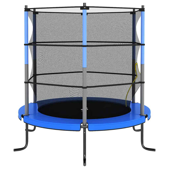 Set Trampolino con Rete di Sicurezza Rotondo 140x160 cm Blue cod mxl 68573