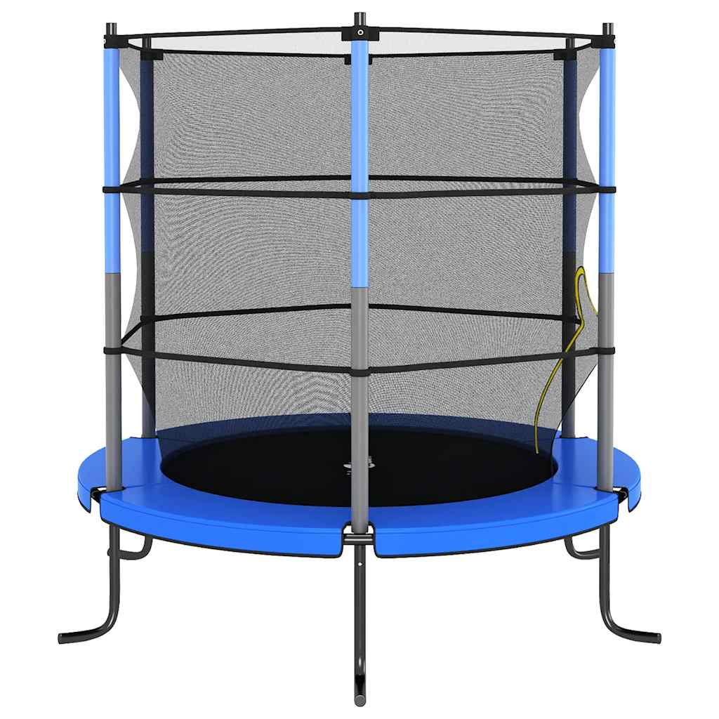 Set Trampolino con Rete di Sicurezza Rotondo 140x160 cm Blue 92954