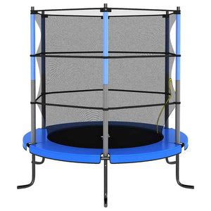Set Trampolino con Rete di Sicurezza Rotondo 140x160 cm Blue 92954